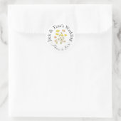 Persoonlijke trouwstickers ronde sticker (Tas)
