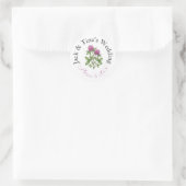 Persoonlijke trouwstickers  ronde sticker (Tas)