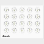 Persoonlijke trouwstickers ronde sticker (Vel)