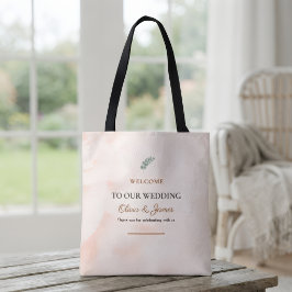 Persoonlijke trouwtuitstapzak | Rustieke Elegantie Tote Bag