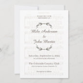 Persoonlijke trouwuitnodiging met muziekscore kaart (Voorkant)