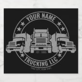 Persoonlijke Trucker Grote Rig Semi Truck Vrachtwa Bier Etiket (Enkel label)