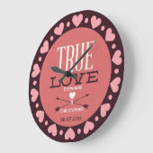 Persoonlijke True Love Wedding Gift Grote Klok (Hoek)