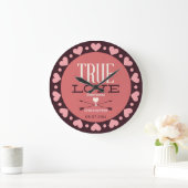 Persoonlijke True Love Wedding Gift Grote Klok (Huis)