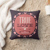 Persoonlijke True Love Wedding Gift Kussen (Deken)