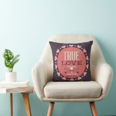 Persoonlijke True Love Wedding Gift Kussen (Stoel)