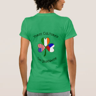 Persoonlijke Tsjechië Ierland VS Shamrock Dames T-shirt