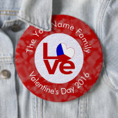 Persoonlijke Tsjechië Rode LOVE Vlag Ronde Button 6,0 Cm (In situ)