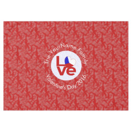 Persoonlijke Tsjechië Rode LOVE Vlag Tafelkleed