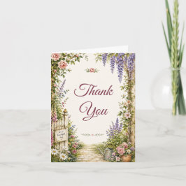 Persoonlijke Tuin Thank You Kaart Cottage Stijl