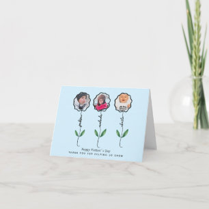 Persoonlijke tuin voor vaders met foto cadeau van  kaart