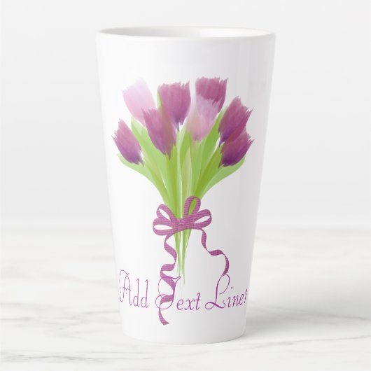 Persoonlijke tulpen latte mok (Voorkant)