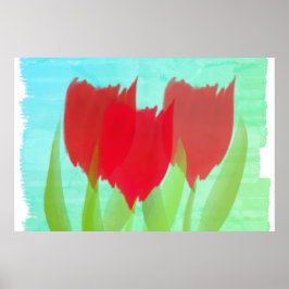 Persoonlijke tulpen poster