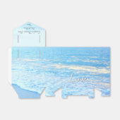 Persoonlijke Turquoise Beach Wedding Favor Boxes Bedankdoosjes (Uitgevouwen)