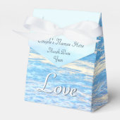 Persoonlijke Turquoise Beach Wedding Favor Boxes Bedankdoosjes (Voorkant Zijde)