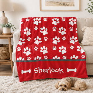 Persoonlijke turquoise honden deken puppy cadeau