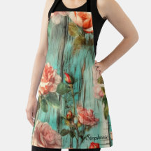 Persoonlijke Turquoise Hout & Oude Roos