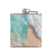 Persoonlijke Turquoise Oceaangolf Strand Heupfles (Achterkant)