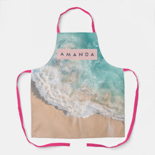 Persoonlijke Turquoise Oceaangolf Strand Schort