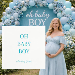 Persoonlijke Turquoise Oh Baby Boy Shower Servette Servet