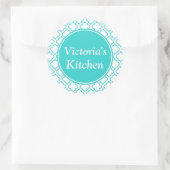 Persoonlijke Turquoise Patroon Stickers (Tas)