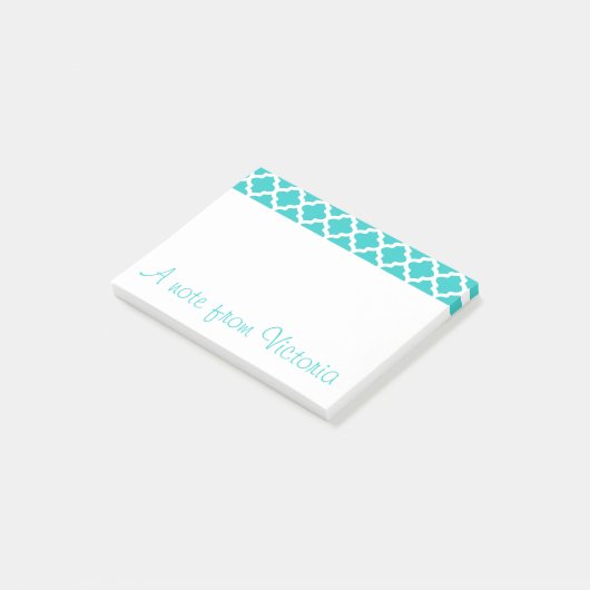 Persoonlijke Turquoise Post-Its Post-it® Notes (Schuin)