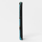 Persoonlijke Turquoise Stone Gold en Black Case-Mate iPhone Case (Achterkant/links)