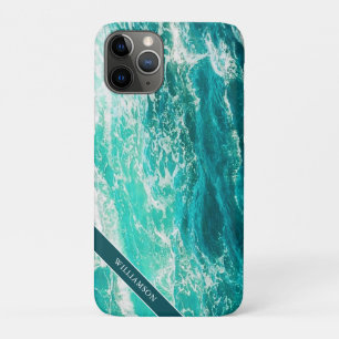 Persoonlijke turquoise zee en golven Case-Mate iPhone case