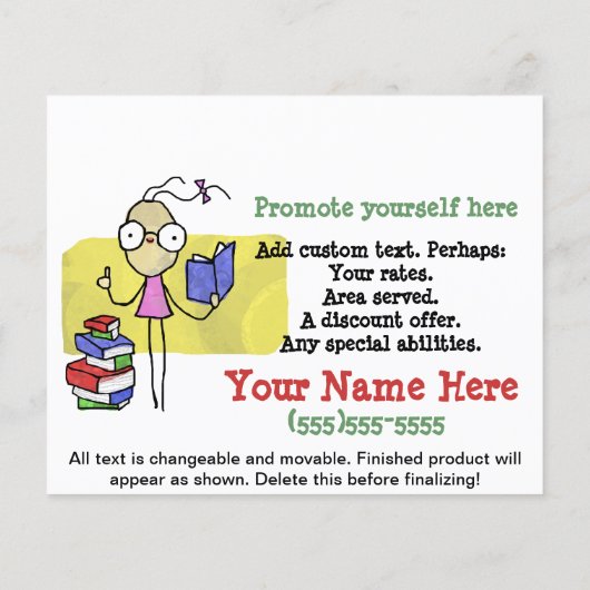 Persoonlijke Tutor.Tutoring.Study Help. Promotie Flyer (Achterkant)