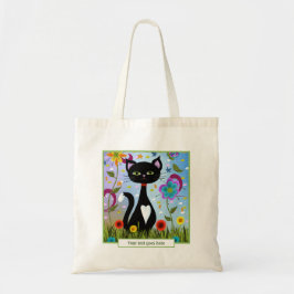 Persoonlijke Tuxedo Kat Zittend In Een Tuin Tote Bag