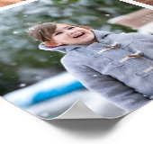 Persoonlijke twaalf foto's collage en monogram poster (Hoek)