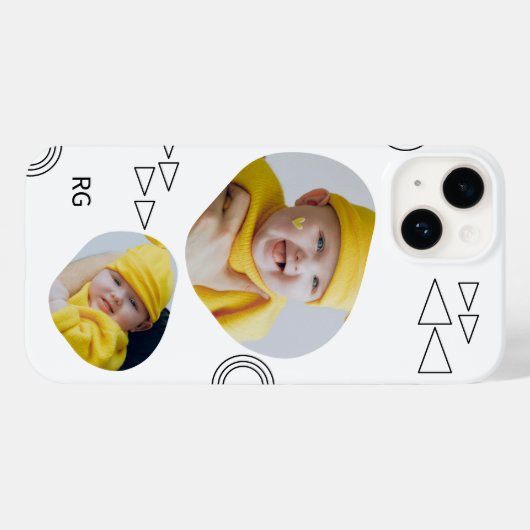 Persoonlijke twee foto Abstract Case-Mate iPhone Case (Achterkant (horizontaal))
