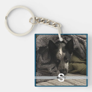 Persoonlijke twee foto-Sleutelhanger - Monogram HA Sleutelhanger