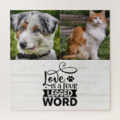 Persoonlijke twee foto's Pet Jigzaag Puzzle Legpuzzel (Verticaal)