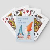 Persoonlijke, twee kleurrijke kerstkleven pokerkaarten (Achterkant)