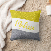 Persoonlijke twee-tint glitters kussen (Deken)