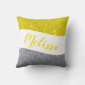 Persoonlijke twee-tint glitters kussen (Achterkant)