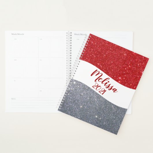 Persoonlijke twee-tint glitters planner (Display)