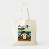 Persoonlijke tweekleppige labradors en mam tote bag (Voorkant)