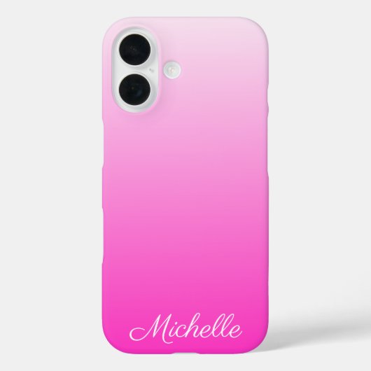 Persoonlijke tweekleurige verloop ombre hete roze Case-Mate iPhone case (Achterkant)