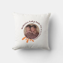 Persoonlijke tweeling baby foto kussen |
