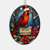 Persoonlijke Tweezijdige Kardinaal Ornament (Rechts)