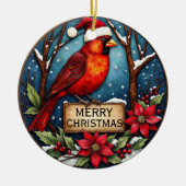 Persoonlijke Tweezijdige Kardinaal Ornament (Voorkant)