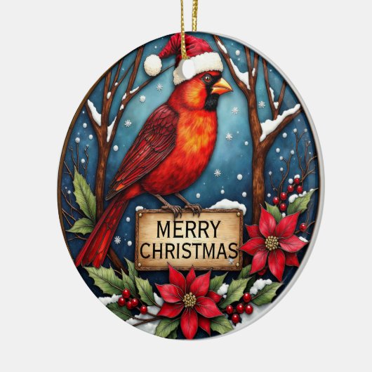Persoonlijke Tweezijdige Kardinaal Ornament (Links)