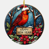 Persoonlijke Tweezijdige Kardinaal Ornament (Achterkant)
