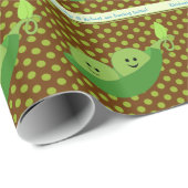 Persoonlijke Twin Boy erwten in een peul Cadeaupapier (Rol Hoek)