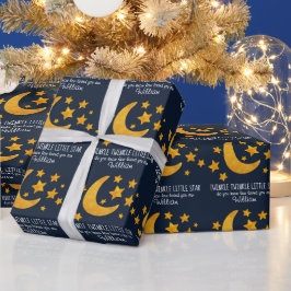 Persoonlijke Twinkle Little Star Moon & Stars Cadeaupapier
