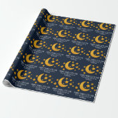 Persoonlijke Twinkle Little Star Moon & Stars Cadeaupapier (Uitgerold)