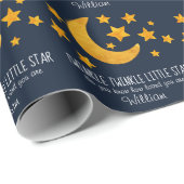 Persoonlijke Twinkle Little Star Moon & Stars Cadeaupapier (Rol Hoek)