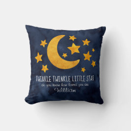 Persoonlijke Twinkle Little Star Moon & Stars Kussen